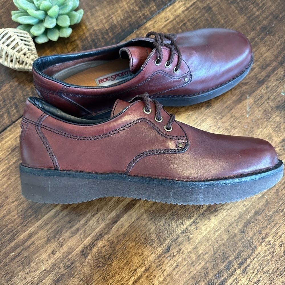 Rockport | RockSport Vibram Brown Leather Lace Up Casual Shoes - Picture 6 of 10
